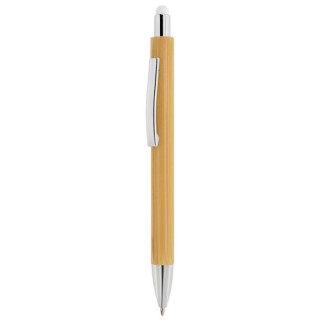 Bolígrafo bambú con touch personalizado
